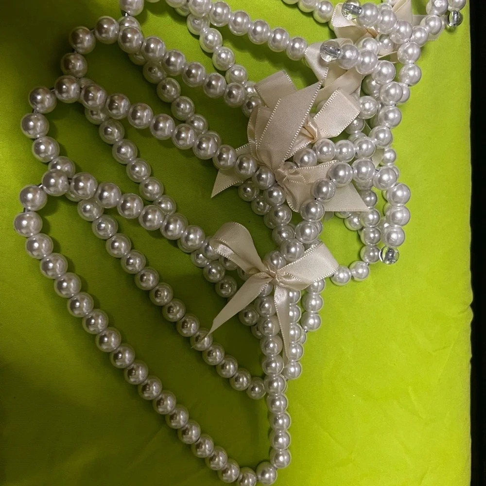 Elegant Pearl Beaded Hanger for Baby Clothes